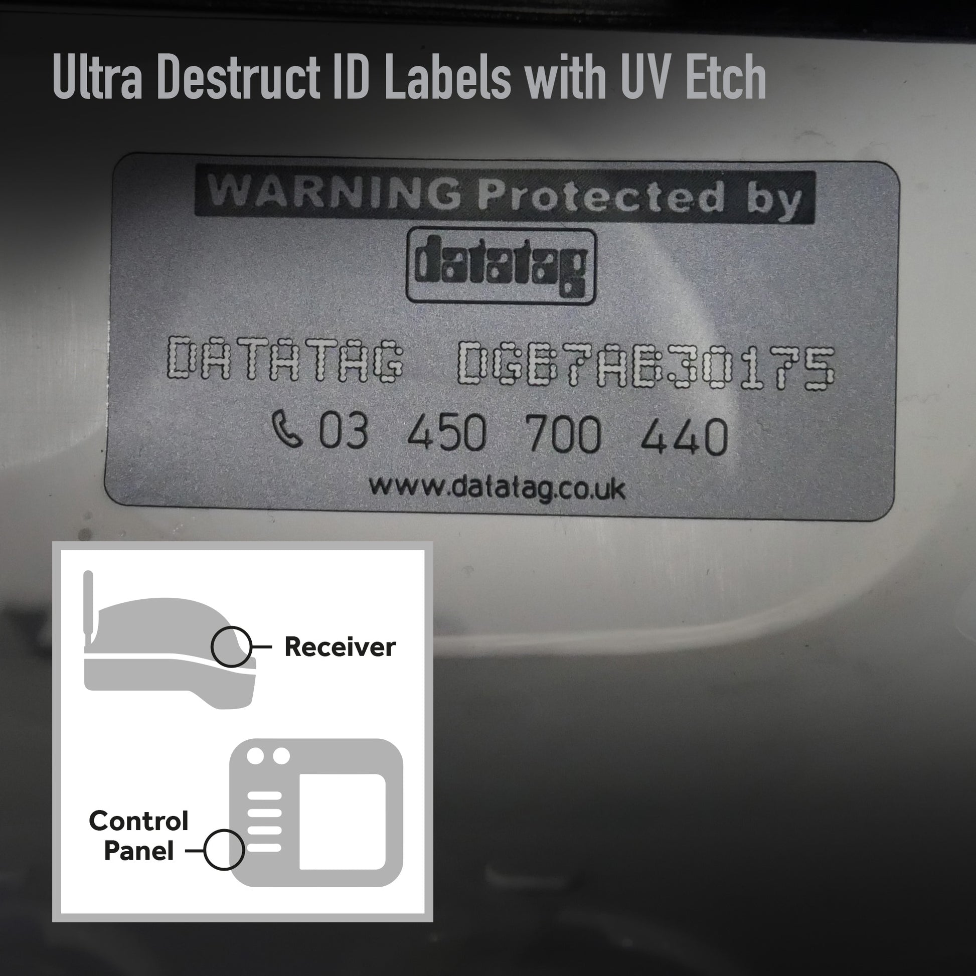 GPS Ultra Destruct Label with UV Etch